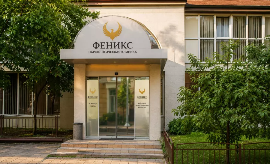Вход в наркологическую клинику «Феникс» в Могоче